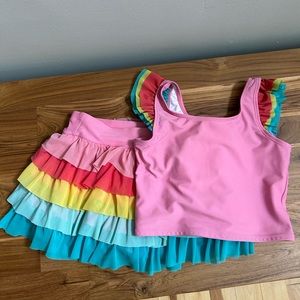 Hanna Andersson Girls Ruffle Swimsuit